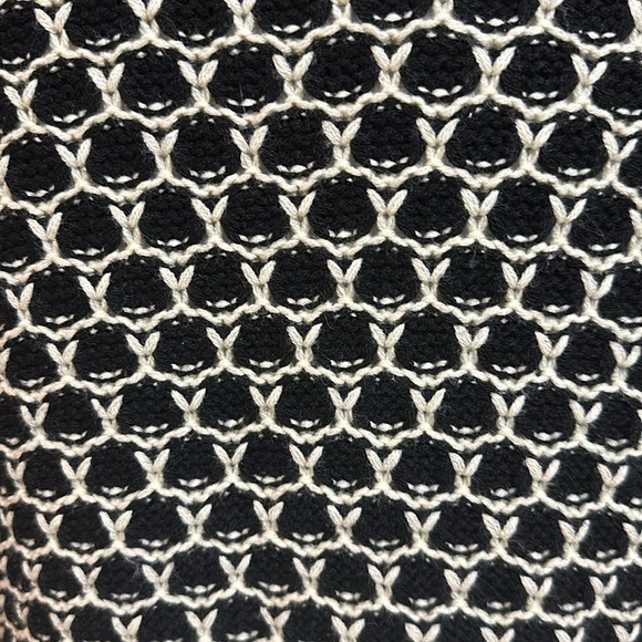 Miss Guided Black/Cream Knit Sweater Swing Jacket Snap Front Small - Picture 4 of 11